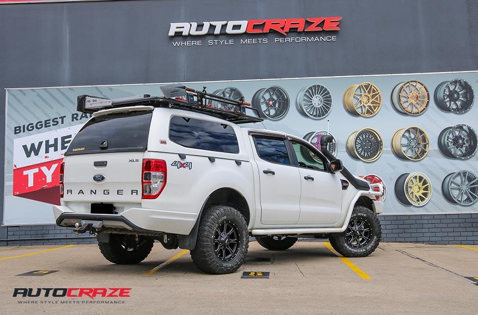 FORD RANGER MO970 SATIN BLACK MILLED ACCENTS